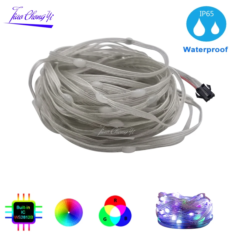 

WS2812B RGB LED String Christmas Lights strip 5m 10m Dream Color Party Light Addressable Individually Decoration Light DC5V