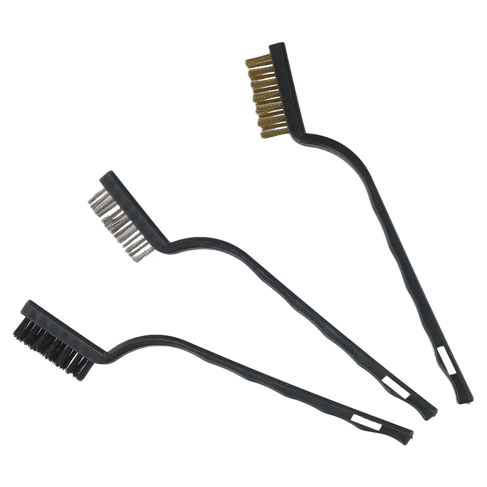 Cleaning Wire Brush Mini Home Stainless Steel Toothbrush 1pcs7 Inch Copper Hand Tools Industrial Plastic Handle