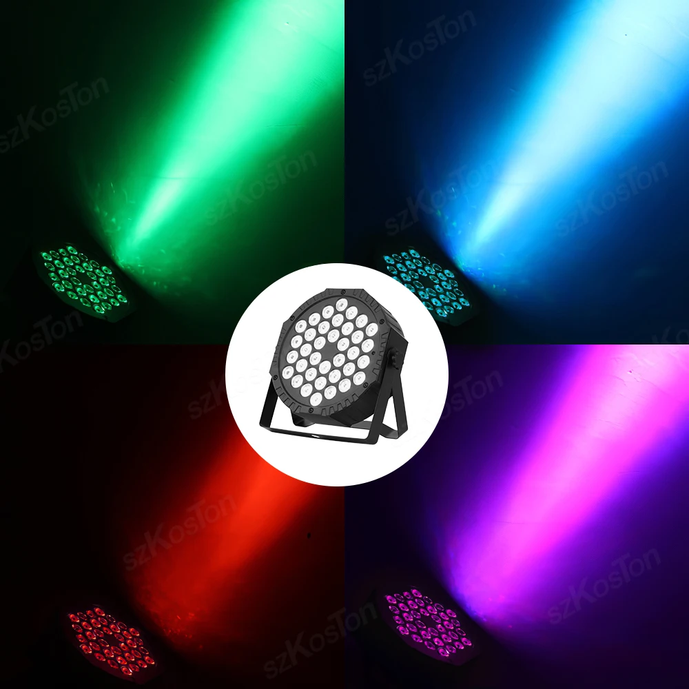 Led Rgb 36W Full Color Flat Par Lights Dj Disco Verjaardagsfeest Vakantie Xmas Bruiloft Show Dmx512 Afstandsbediening Podiumlampen