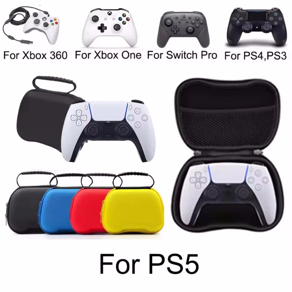 Travel Controller Case Compatible with Switch Pro Controller PS5 Controller Xbox Controller Compact Hard Shell Carrying Case