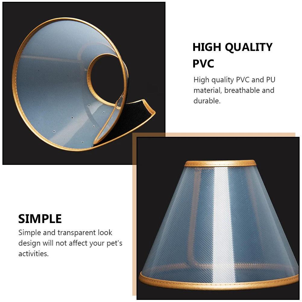 1 قطعة طوق استعادة الحيوانات الأليفة قابل للتعديل واسعة مكافحة لدغة مكافحة لعق بولي كلوريد الفينيل Pu دائم للجروح مشاكل الجلد بعد العملية الكلب