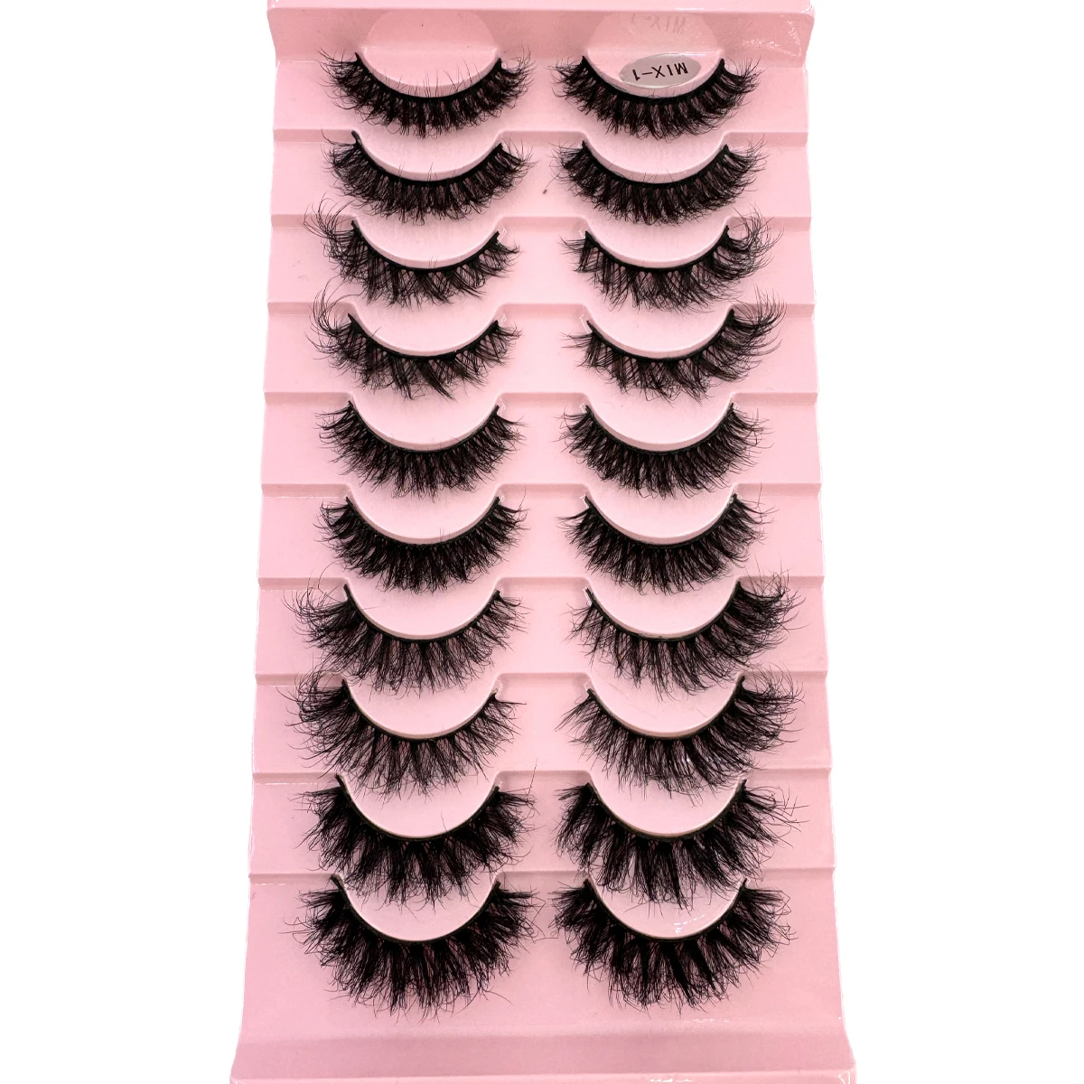 Gemischter Stil, 10 Paar 3D-Nerzwimpern, künstliche Nerz-flauschige Wimpern, weiche, volle, dicke, dünne Wimpern, dramatische falsche Wimpern, Make-up