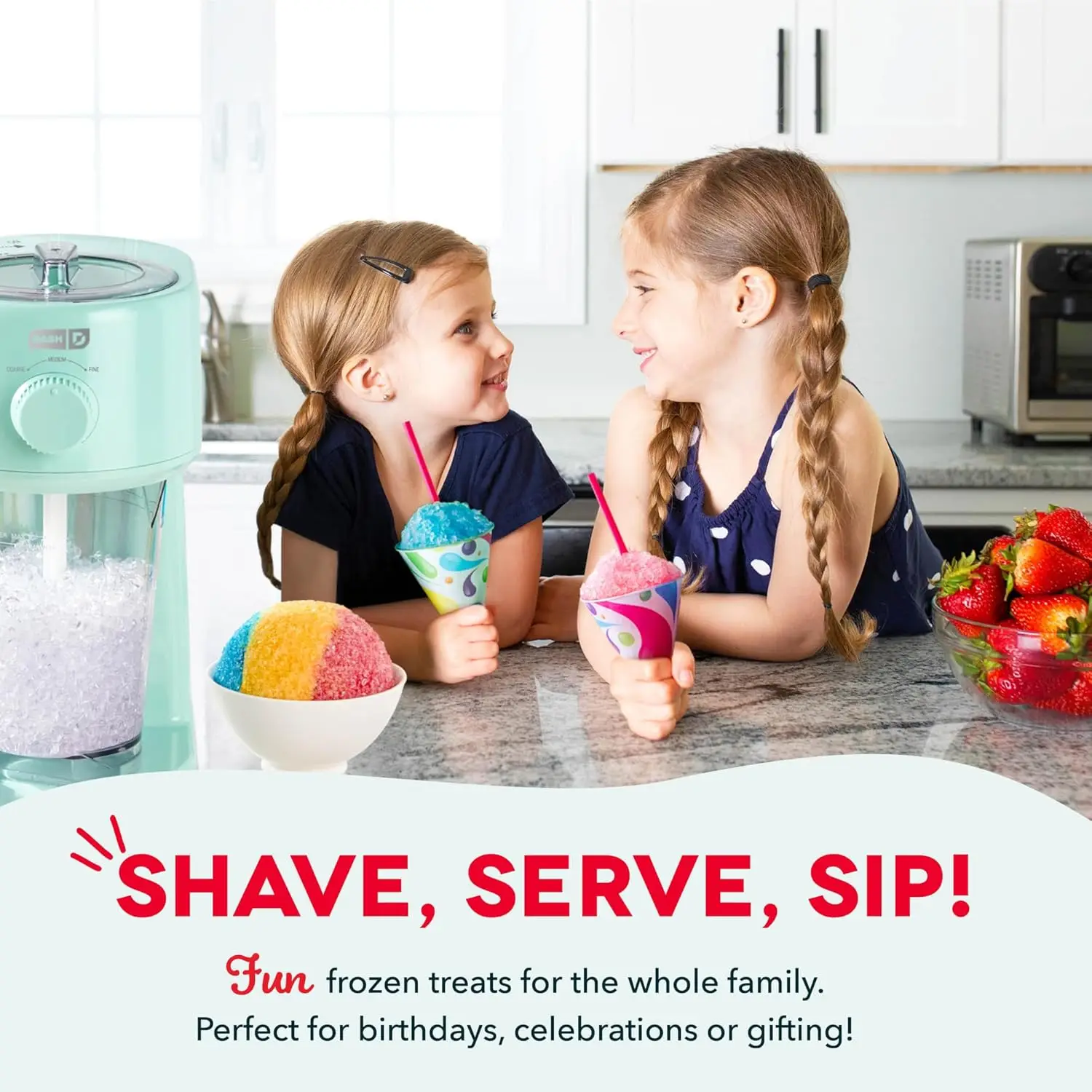 Deluxe Shaved Ice & Slushy Maker with Serving Pitcher, 1L, Multi-Purpose Ice Shaver Machine for Homemade Shaved Ice, Snow C