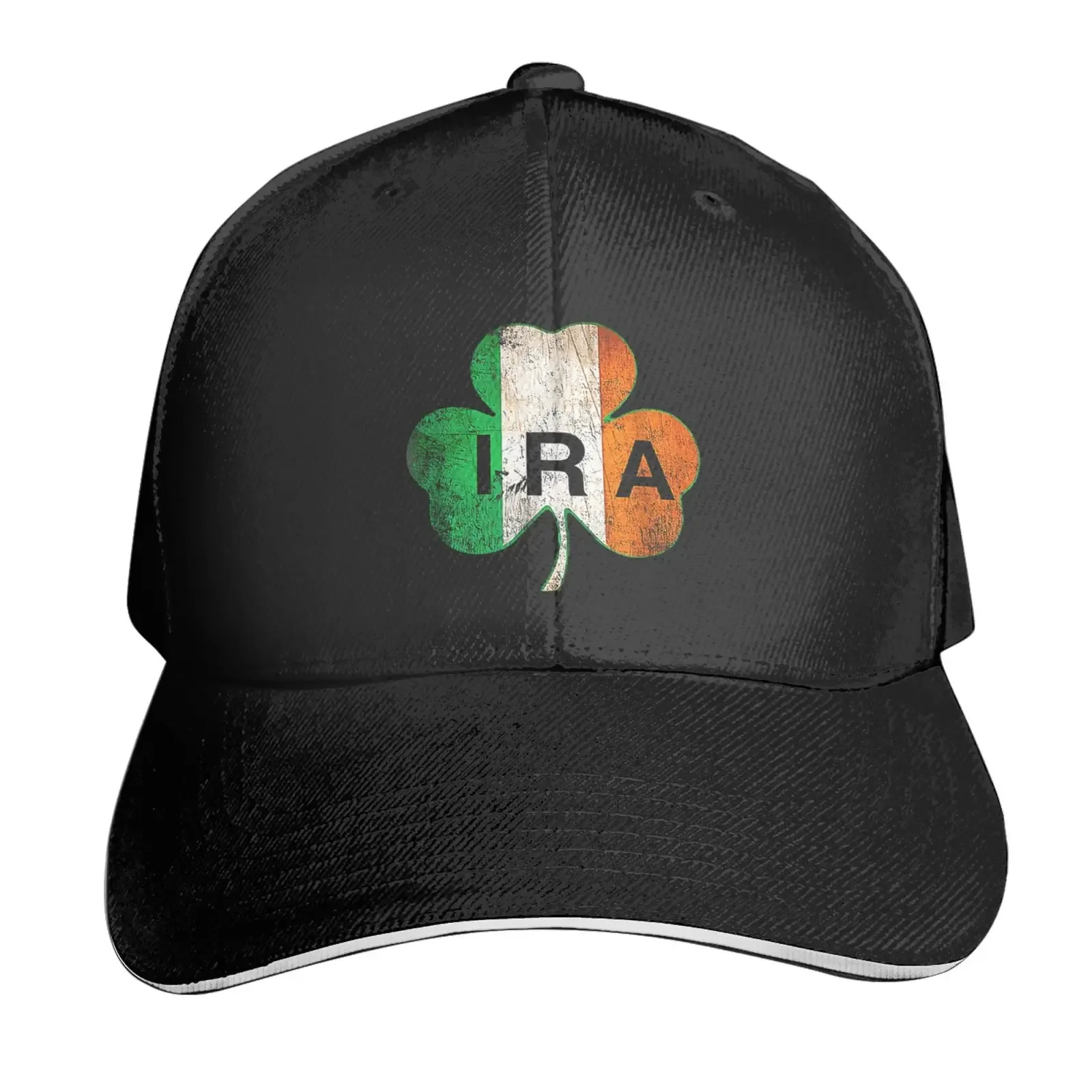 IRA Irish Lucky Shamrock St Patrick's Day Ireland Flag Baseball Cap for Men Women Dad Hats All Season Adjustable Trucker Hat