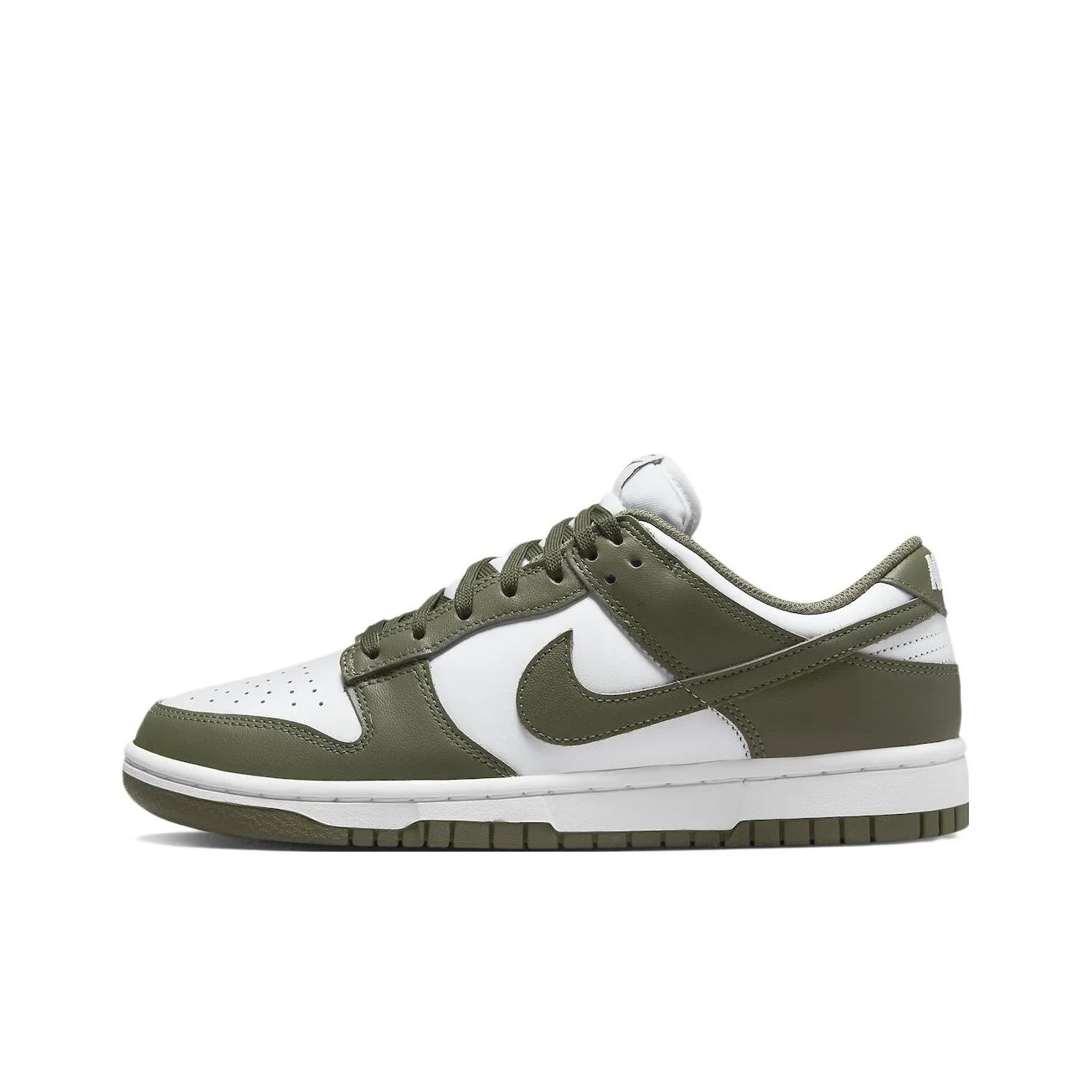 Nike Dunk Low top Skateboard Shoes Women's White Olive Green DD1503-120