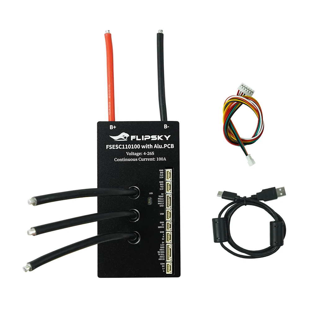 Flipsky FSESC 110100 Высоковольтный 110 В с алюминиевой печатной платой на основе VESC для боевого робота, доски для серфинга, робота AGV