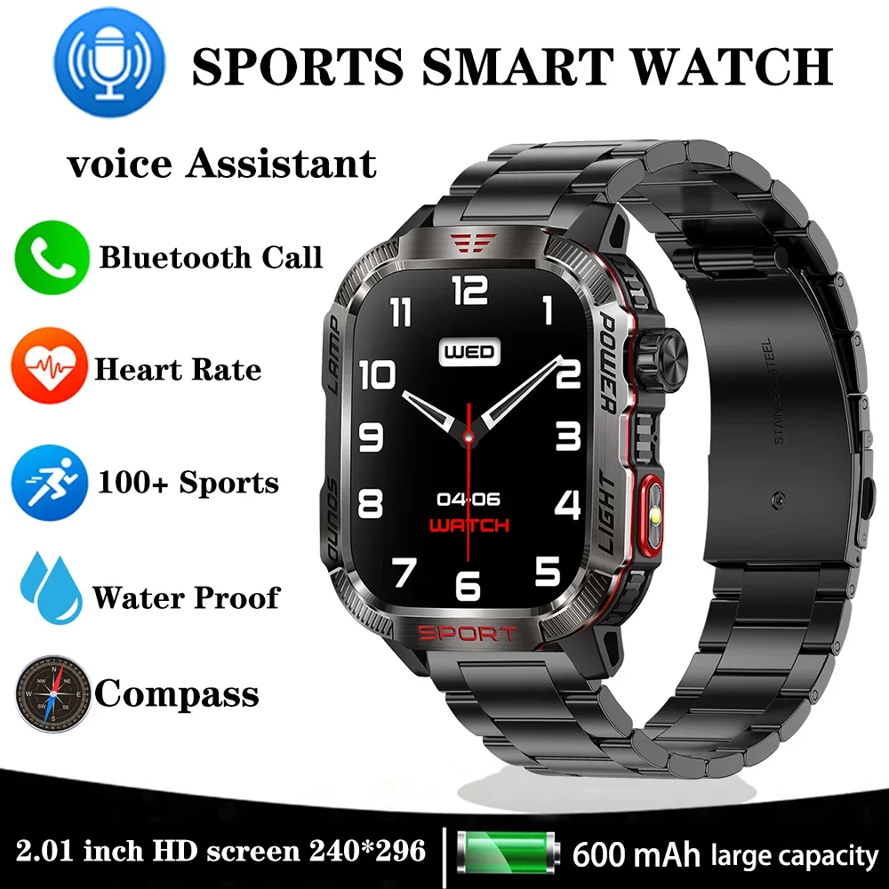 

Xiaomi Mijia Compass Flashlight Smart Watch Men Voice Assistant Bluetooth Call Altitude Pressure SOS Healthy Monitoring Bracelet