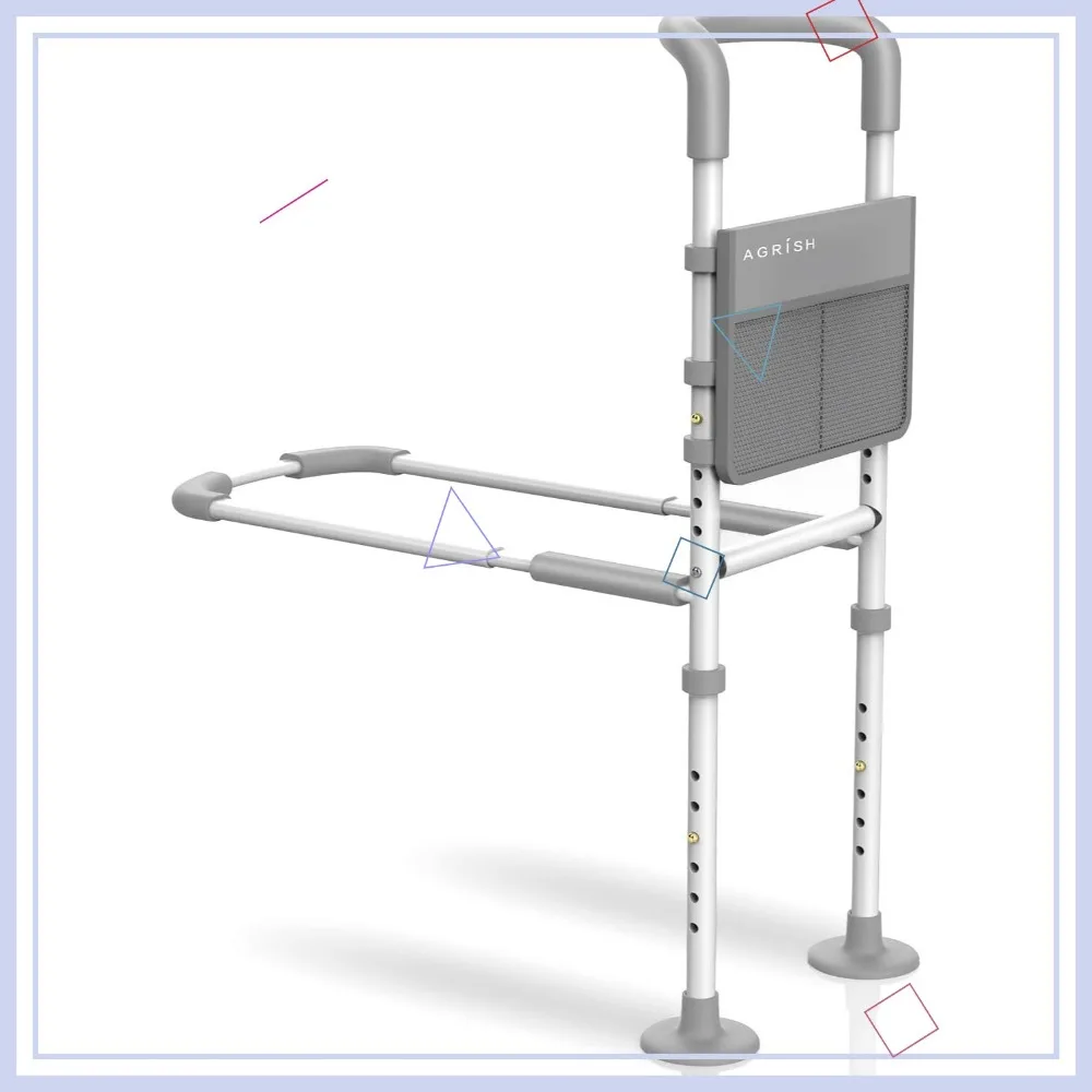Adjustable Bed Safety Rails for Seniors with Storage Pouch, Support Legs for Elderly and Surgery Patients
