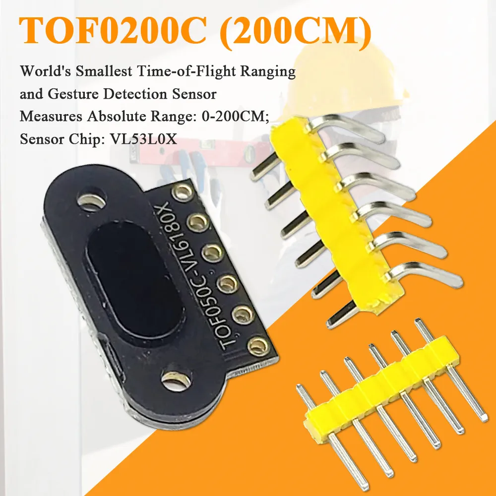 Tech de capteur de télémétrie laser pour Ardu37, mesure de la distance de vol, 50cm, 200cm, 400cm, sortie I2C, TOF050C, TOF0200C, TOF0400C, STM32