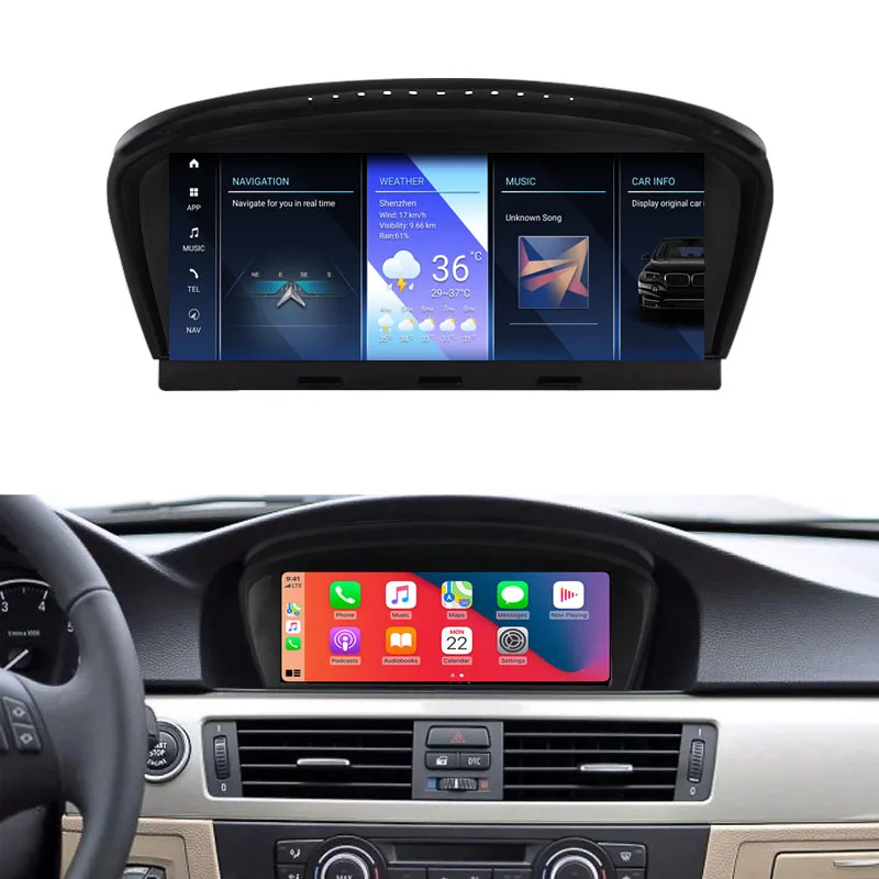 NEW Android 13.0 8 core 8.8'' carplay touch screen car audio for BMW 3/5 Series E90 E60 E61 E62 head unit dashboard display