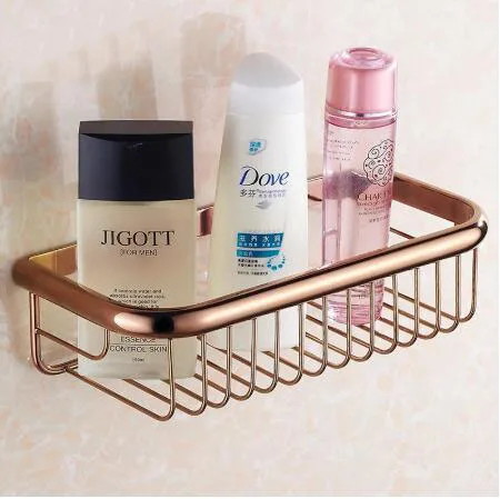 Vidric 30CM Wall Mounted Antique/Black/Gold/Rose Gold/Chrome Bathroom Soap Basket Brass Bath Shower Shelf Soap Basket Holder