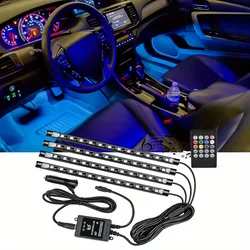 Interior Car Lights,Car Accessories,Car Led Lights,Car Strip Light, Lighting With Sound Active Function,Led Lights for Car