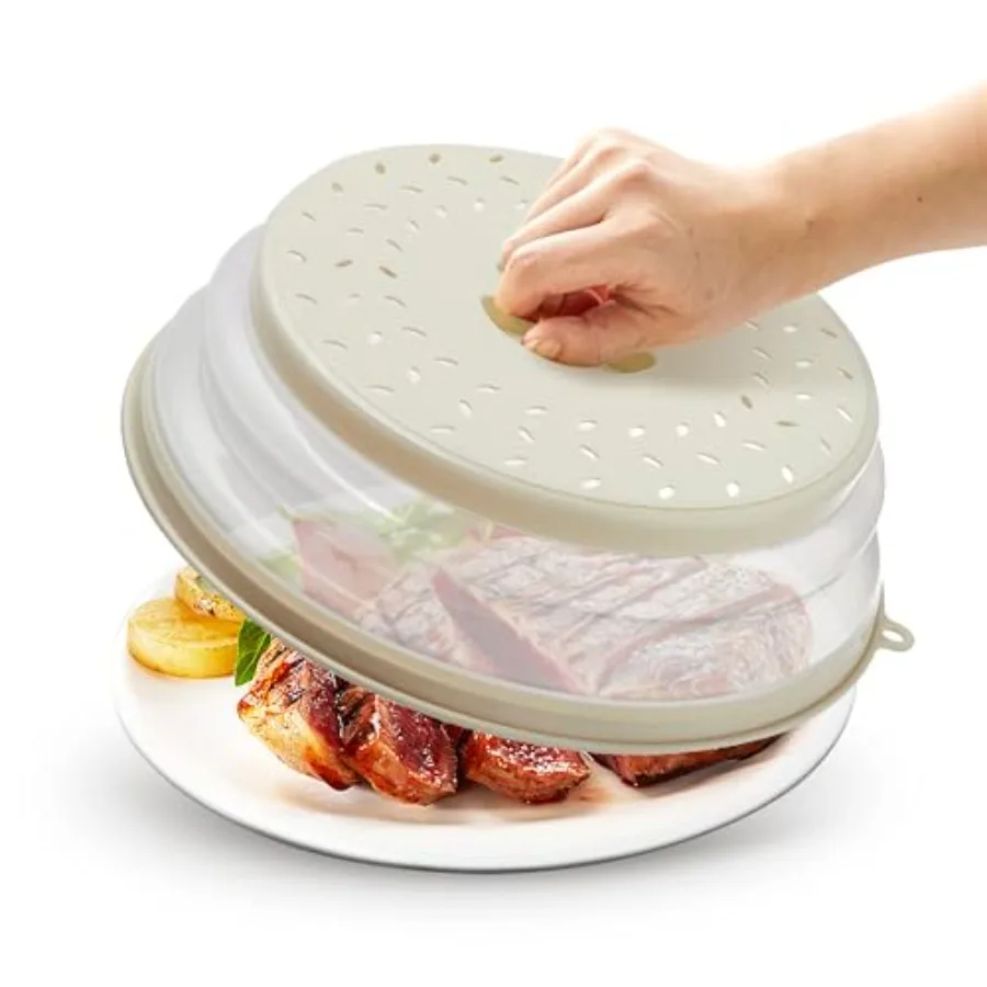 

Универсальная вентилируемая складная крышка для микроволновой печи, термостойкая защита, идеально подходит для слива фруктов и хранения продуктов питания i