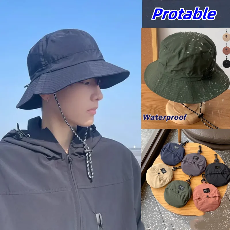 المحمولة مقاوم للماء التجفيف السريع صياد Sunhat للجنسين في الهواء الطلق الصيف المضادة للأشعة فوق البنفسجية حماية التخييم التنزه قبعة بنما قبعة بحافة #2