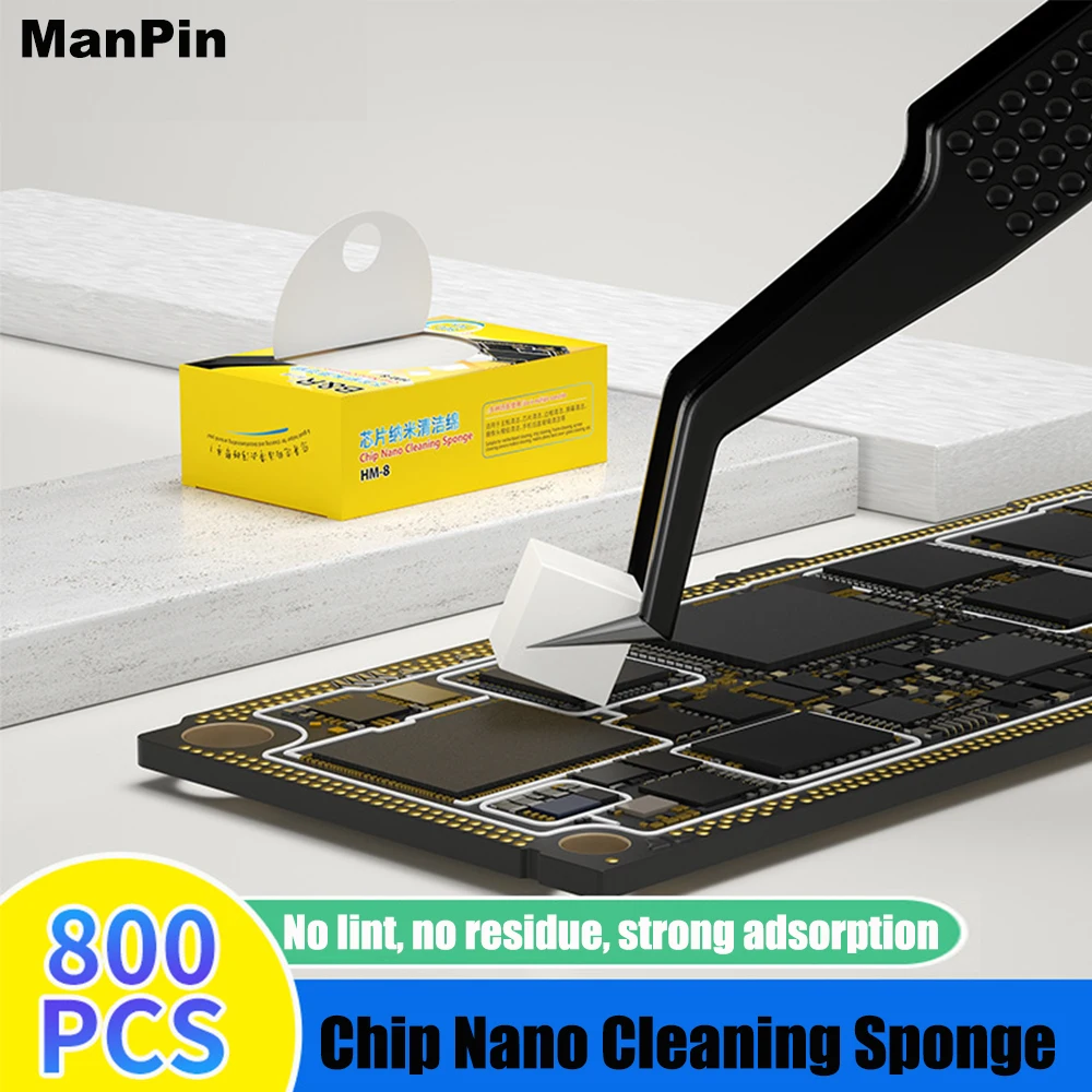 Chip Nano Cleaning Sponge Dust Removing Matherboard Screen Display Glass Camera Keyboard No Damage Solder Spot Lint-free 800pcs