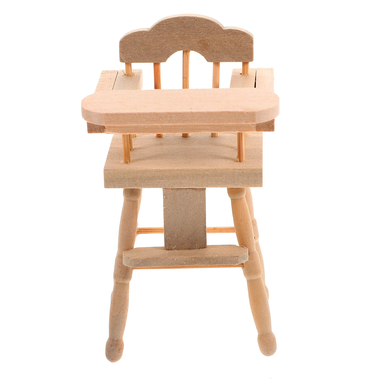 

Baby High Chair House DIY Highchair Decor Wooden Decorative Miniature Child Highchairs