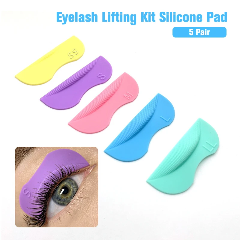 5 Pair/Set Silicone Curlers Curl Eyelash Pads Eyelash Extension Perm Tools Multicolor Eyelash Lifting Kit Accessories Reusable