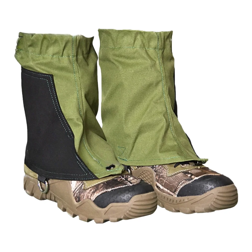 Leg Warmers for Outdoor Use Hiking For Camping Sports Green Canvas Microfiber 22cm Scratch Resistant Warmth Retention Design