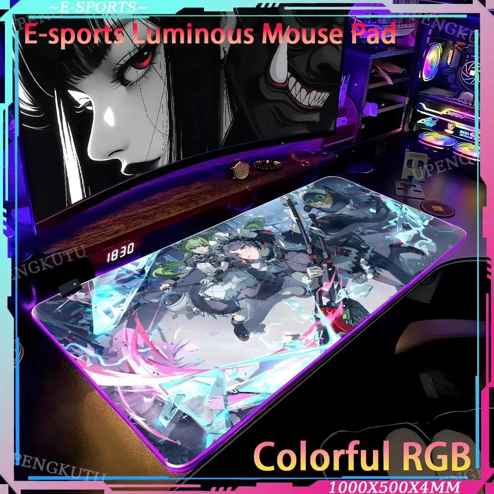 E_Ellen voe Mouse Pads RGB Gaming computer cabinet Cute desk accessories Game console mechanical desk mouse RGB gaming mouse pad