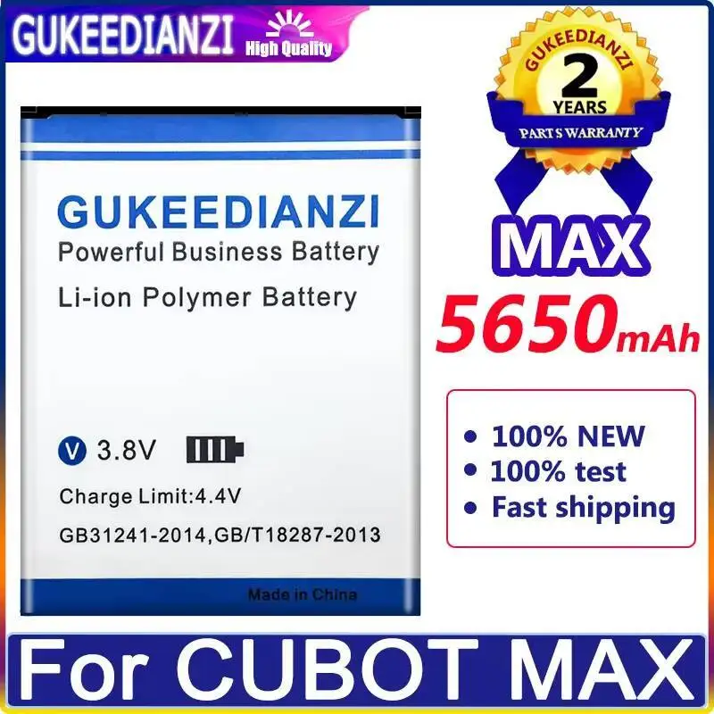 

Для Cubot Max хорошая низкотемпературная батарея для мобильного телефона, прочная, 5650 мАч