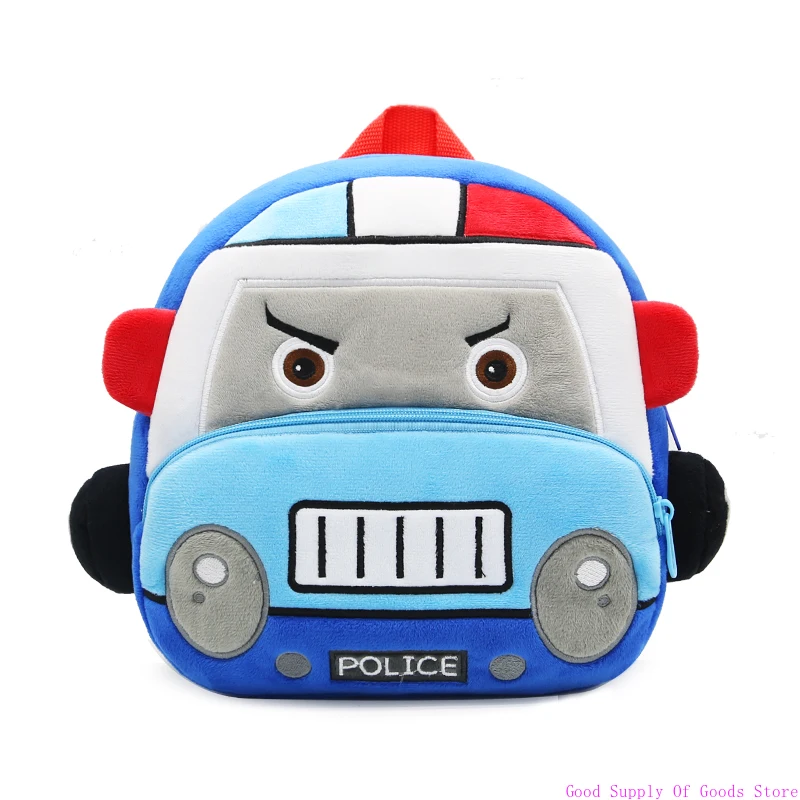 Милый стерео мультяшный автомобильный рюкзак для мальчиков и девочек 2-4 лет, школьная сумка для детского сада, детский рюкзак, плюшевый рюкзак