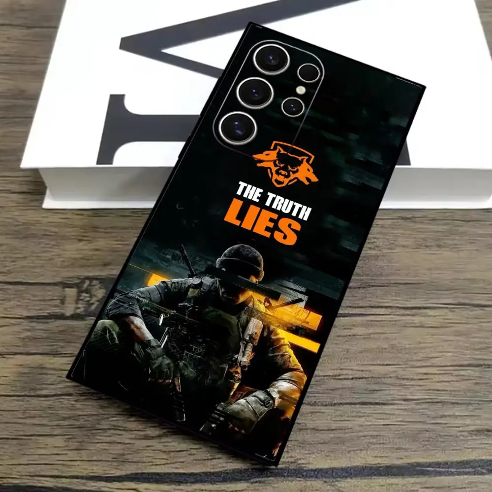 Funda de teléfono Call of Duty Black Ops 6 para Samsung Galaxy S25 S24 S23 S22 S21 Ultra FE PlusM55 M54 funda negra