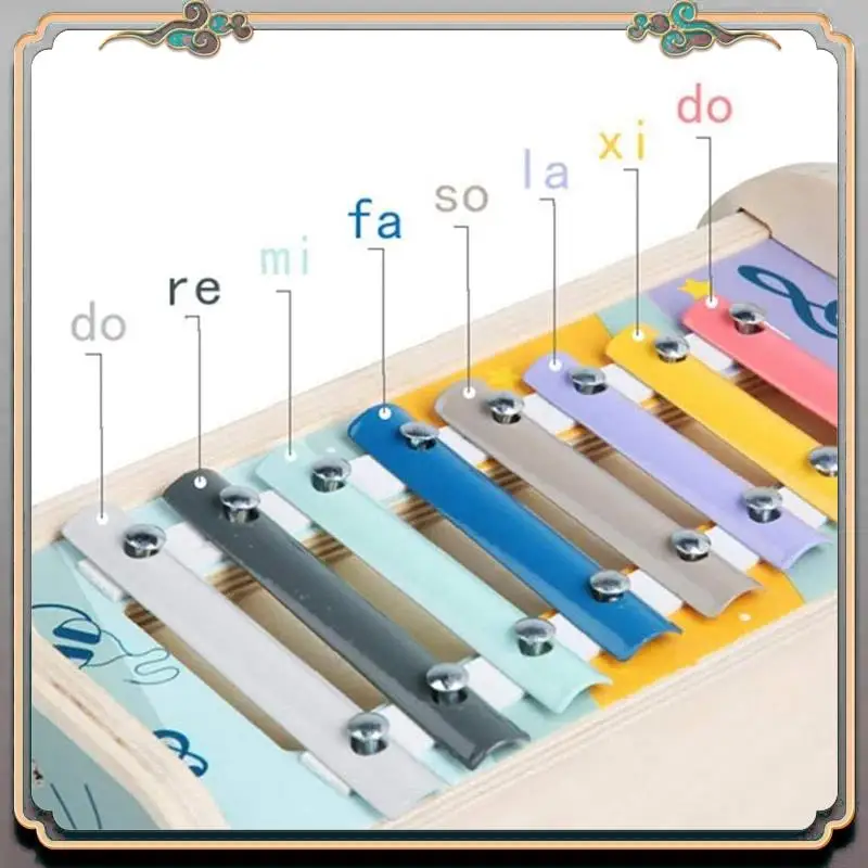 

Durable Hand Knock Piano Xylophone Wooden Kids Toy Animal Dog 8 Different Tones With Music Early Education Gift For Kids