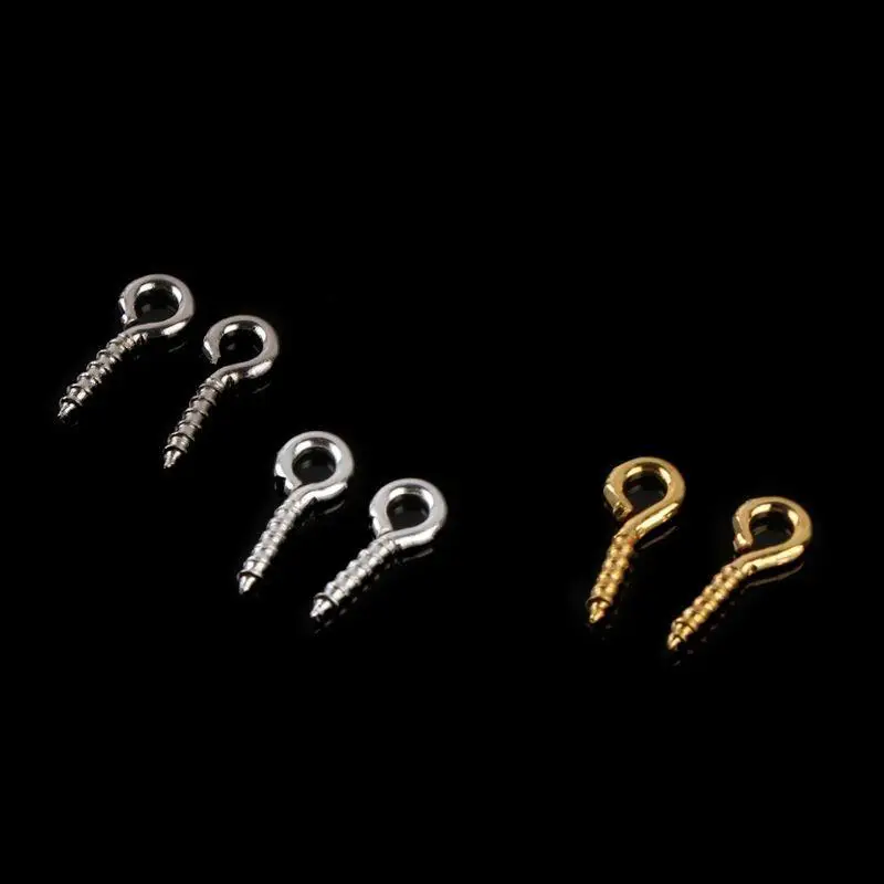 

31BB 600X for Extra Small Eye Hooks Screw 4x10mm in a Plastic Box Eye Screws for Jewe