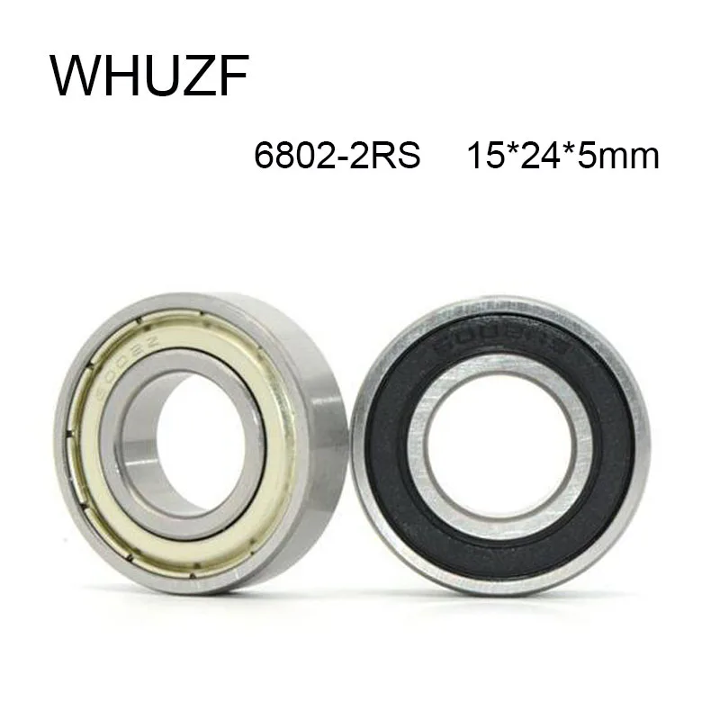 

10pcs 6802 2rs ball Bearing 6802 ABEC-1 15x24x5 mm Thin Section 6802RS Ball Bearings 6802-2RS 61802 RS