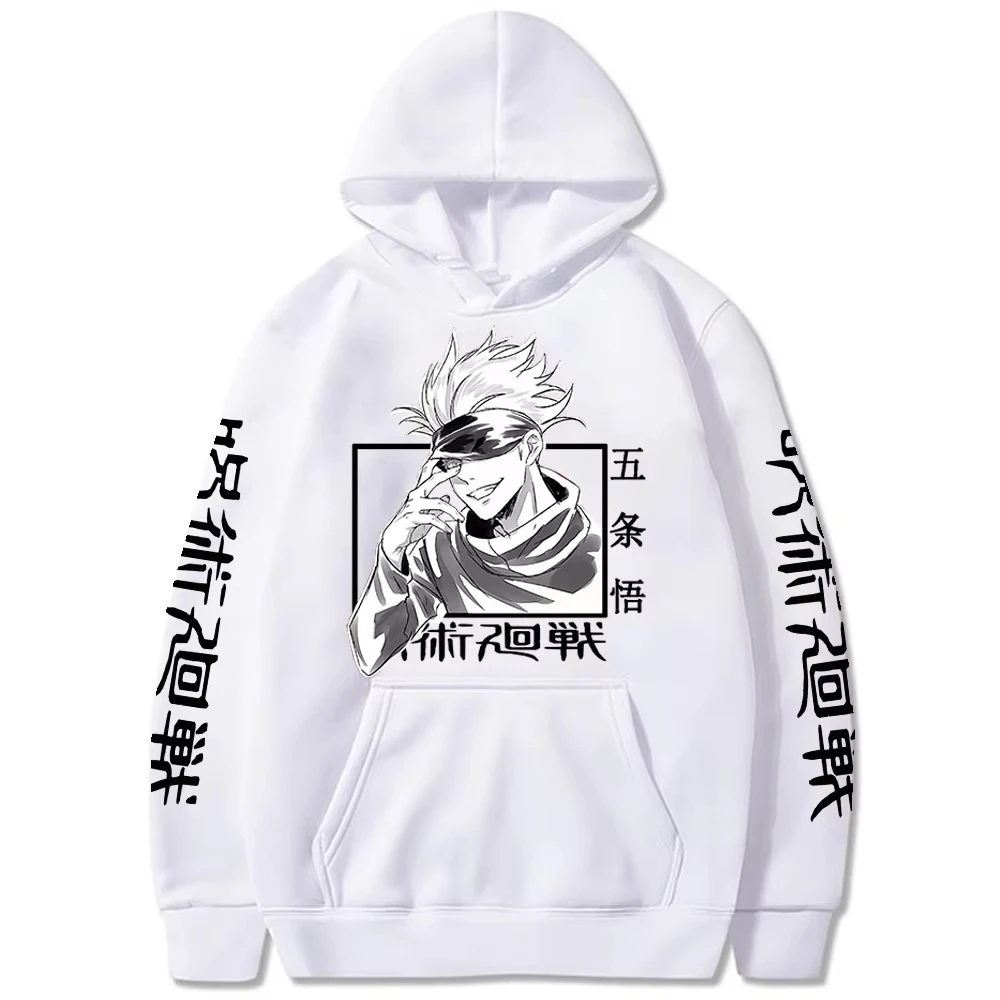 Anime Jujutsu-Kaisen Gojo Satoru Male Fashion Hoodie Harajuku Pullover Tops Man's Woman Sweatshirt Fans Gift