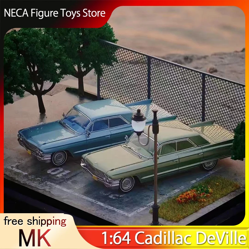 

New MK 1:64 1962 Cadillac Sedan DeVille Limited Edition of 666 Units Collector's Numbered Certificate Leather Display Base Toy