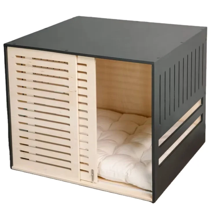 

Wooden Pet Cage Low MOQ High-end Customized Size Cat And Dog Cage Furniture