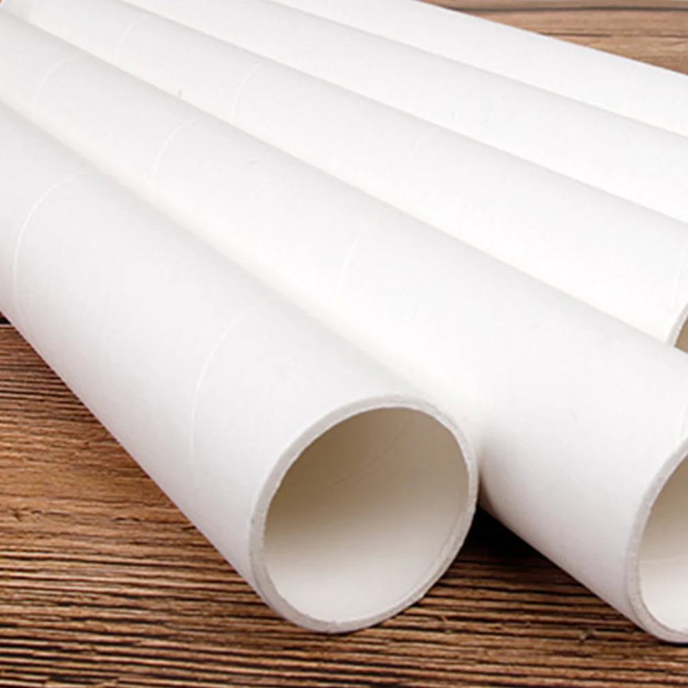 

24Pcs Kraft Paper Tubes White Mailing Tubes for DIY Craft Projects Art Paintings Drawings Posters Document Storage Shipping