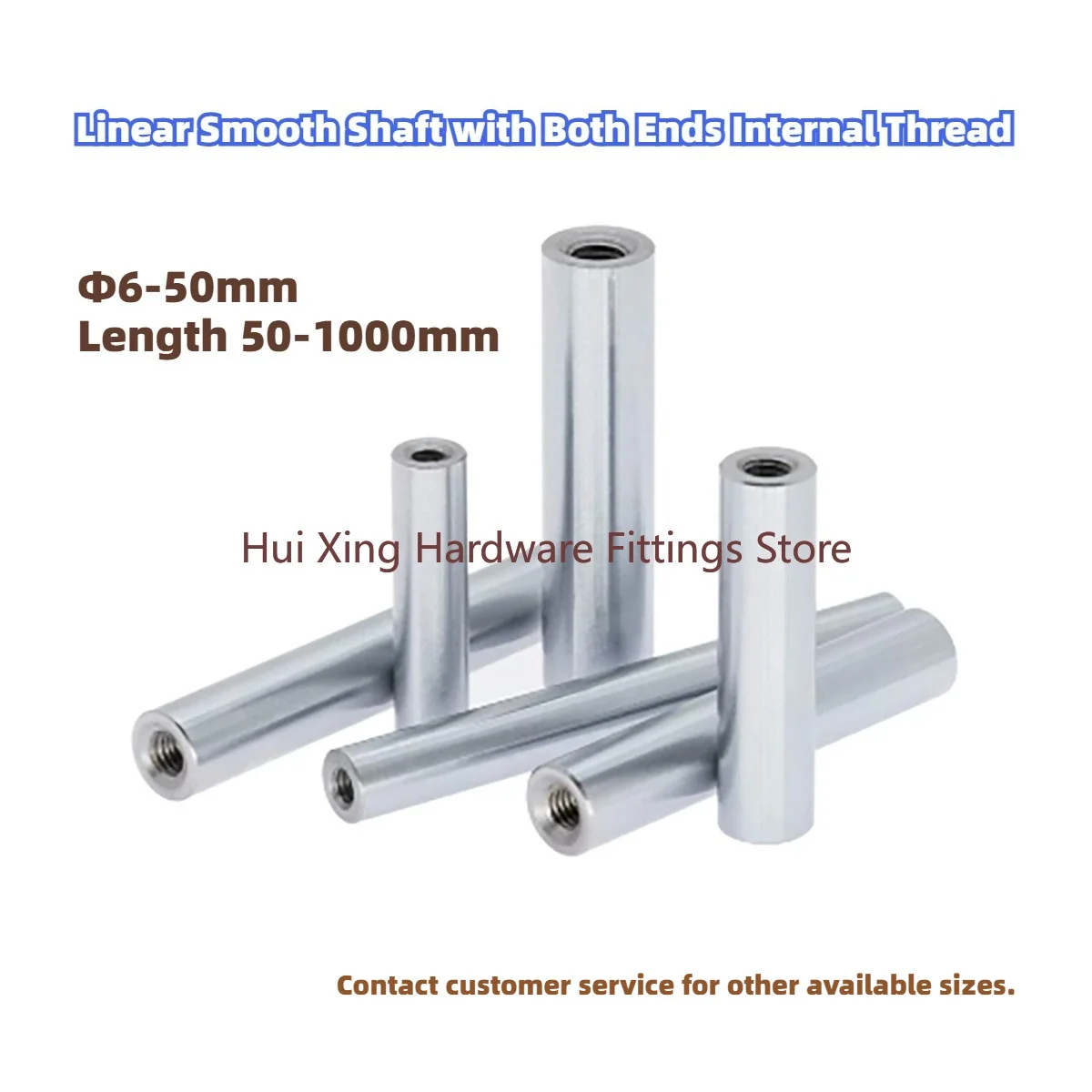 Custom Hard Chrome Plated Guide Shaft/Linear Smooth Shaft with Both Ends Internal Thread Custom Machining