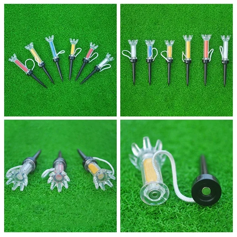 5Pcs/set Improve Your Golf Game with the Caiton 5pcs Magnetic Plastic Golf Tee Set - 360degree Bounce