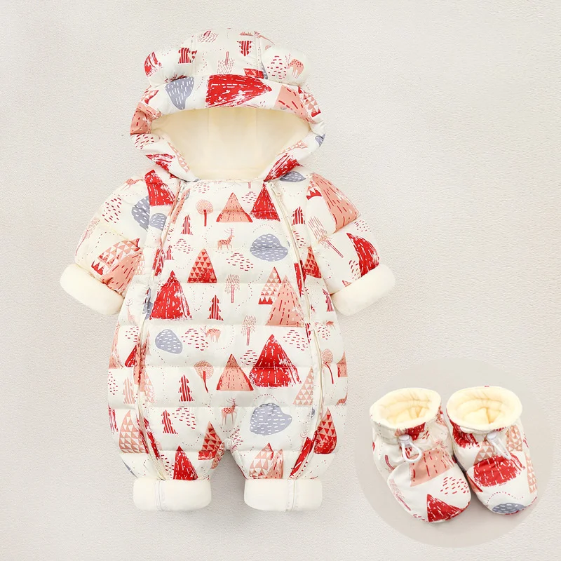 2025 New born Baby Girl clothes Winter wear Snowsuit Plus Velvet Thick Baby  Boys Jumpsuit 0-3 Years Romper Overalls Toddler Coat - AliExpress 1501