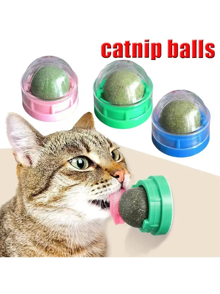 Natürlicher Katzenminzball, leckbares Katzenspielzeug, langlebig, bissfest, Zahnreinigungsspielzeug für Katzen und Kätzchen, zur Selbstbeschäftigung und zur Linderung von Langeweile.
