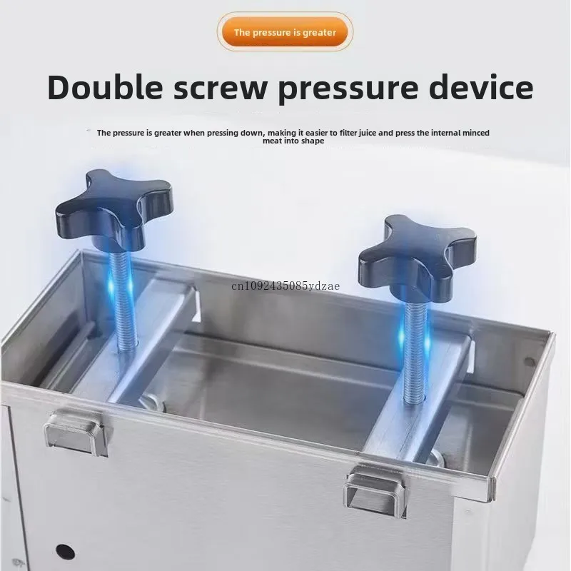 304 Stainless Steel Meat Pressing Mold Box, Cooked Meat Forming Tool, Briquetting Machine