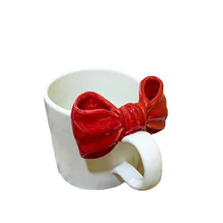 Cute Bow Knot Handgrip Ceramics Mugs coffee mug Milk Tea office Cups Drinkware the Best birthday Gift for friends