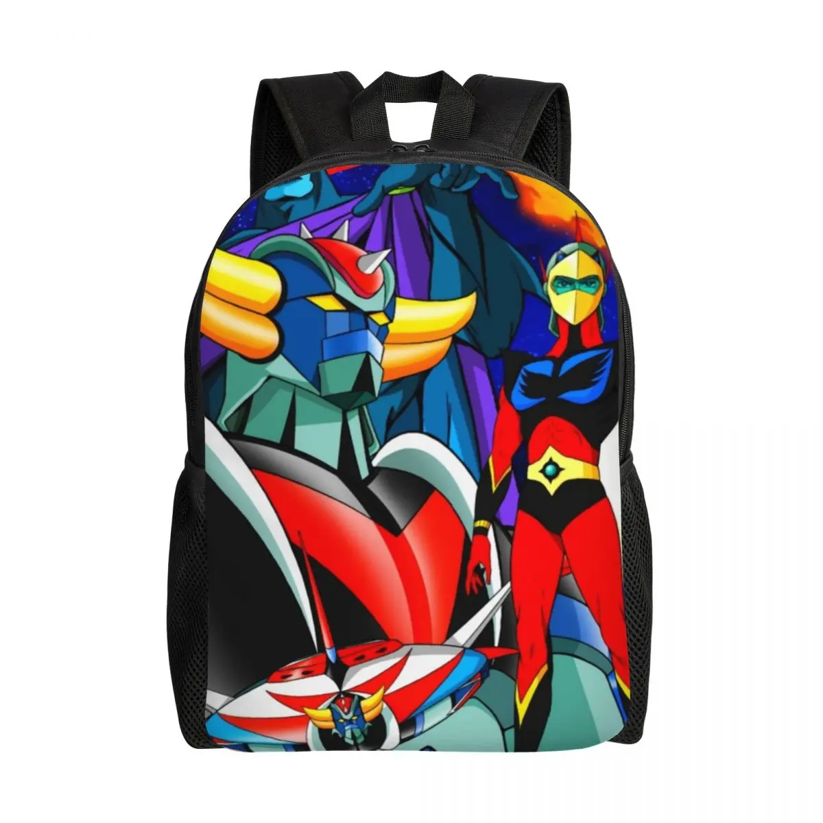 Custom Grendizer UFO Robot Backpacks Women Men Basic Bookbag for College School Goldorak Goldrake Anime Bags