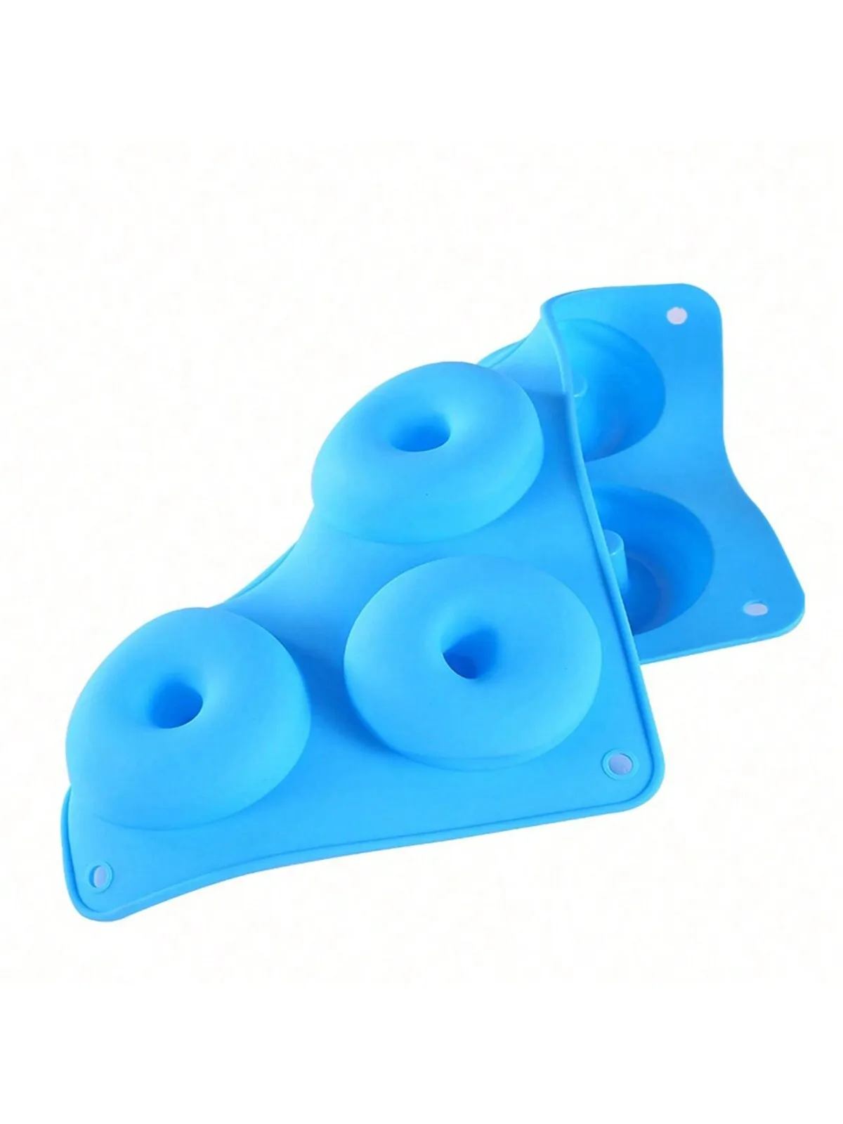 1pc blue Silicone 6 Cavity Donut Cake Mold Kitchen Baking Cookie Biscuit Mold High Temperature Resistant Baking Tray