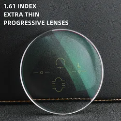 1.61 Progressive Free Form Lenses Multi Focus Without Line Distance Reading Use Extra Thin Anti Reflection