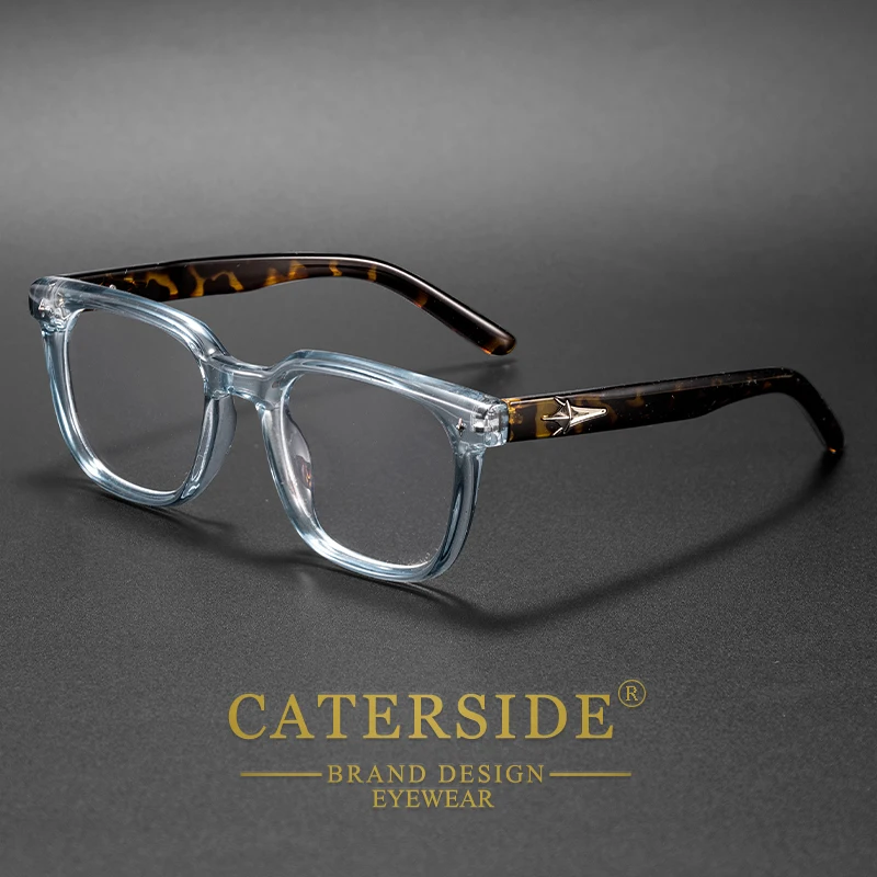 CATERSIDE Minimalistische Anti-Blaulicht-Brille für Herren Markendesign TR90 Eckige Rahmen Modische Brillengestelle für Damen Optische Brillenfassungen