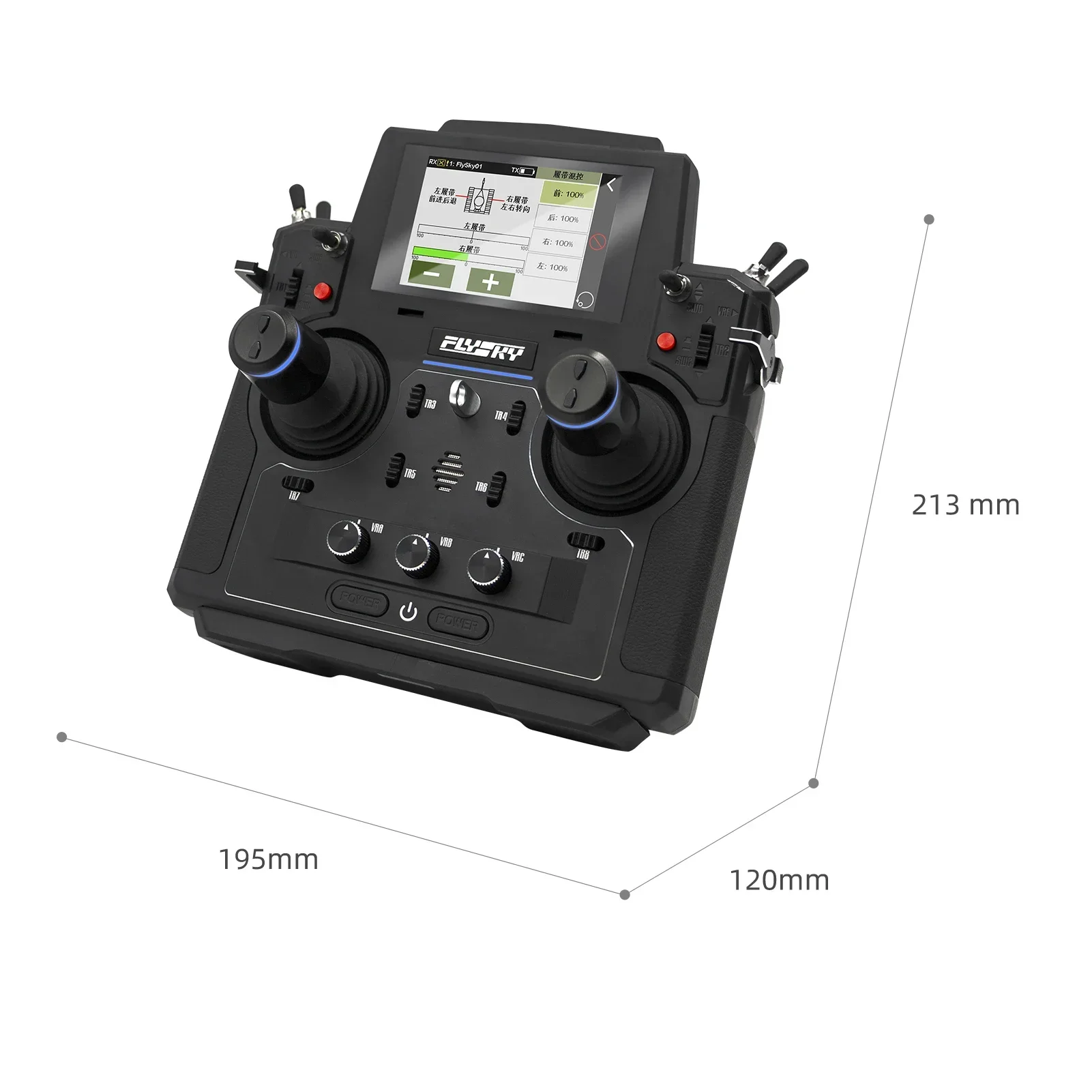 

L For 2.4G 18CH Transmitter 5D Hall Sensor Gimbals AFHDS 3 Radio 3.5 Inch TFT Touch Screen For RC Engineering Vehicle Boat