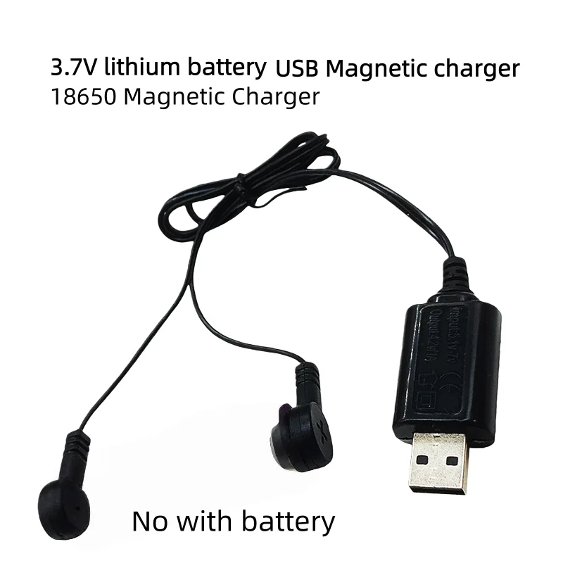 1pcs 18650 magnetic charger strong light flashlight headlight small fan USB charger 26650 No with battery