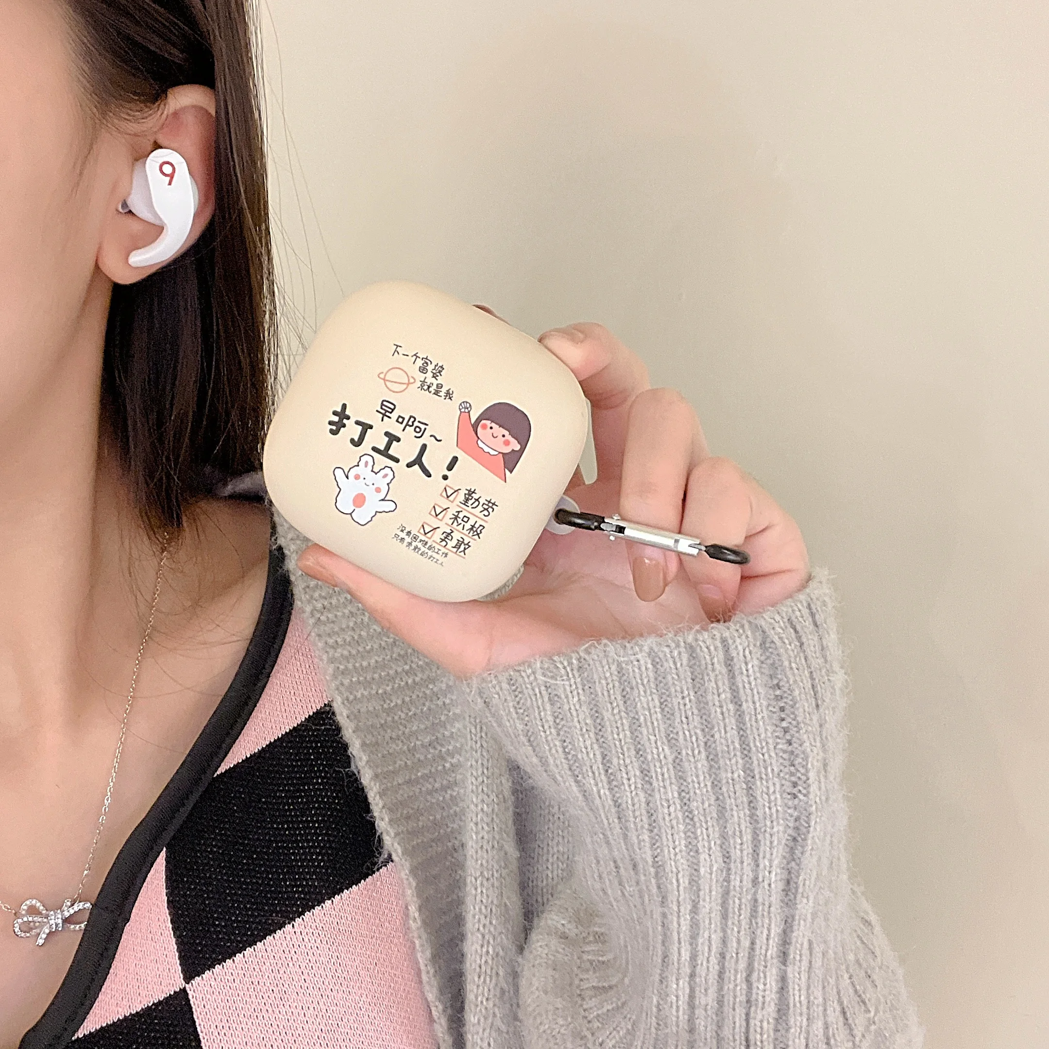 حافظة صلبة ضد الصدمات مزودة بسلسلة مفاتيح ، غطاء لجهاز الكمبيوتر ، علبة سماعات أذن ، واقي لكامل الجسم ، حافظة بيتس فيت برو ، 2021