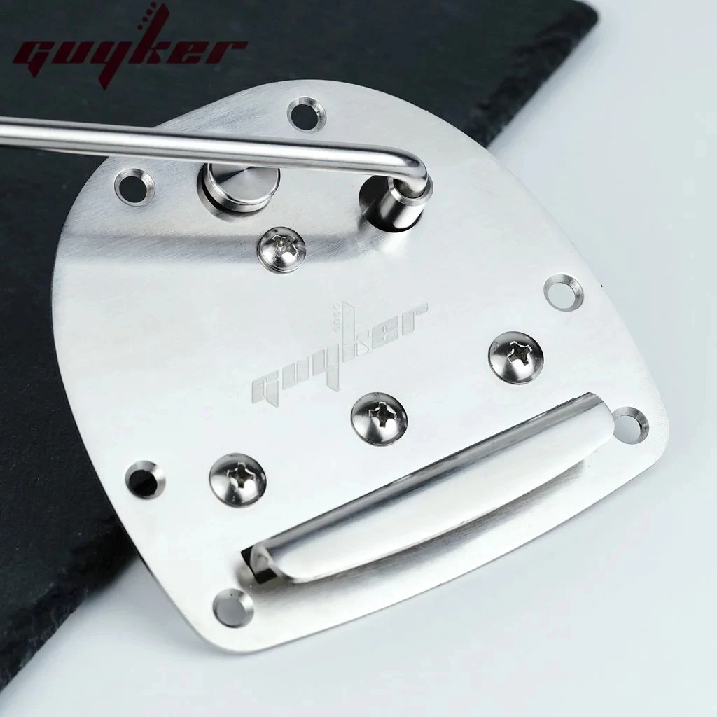 Stainless Steel Jazz Tremolo Tailpiece, Jazz Guitar Bridge for JM Guitar, Vibrato, New