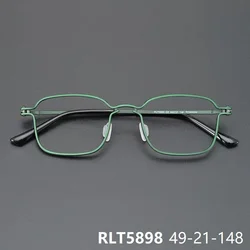 Titanium Vintage Glasses Frame Men Retro Myopia Full Rim Italy Brand Designer Style Japanese Handmade Prescription Eyewear 2026