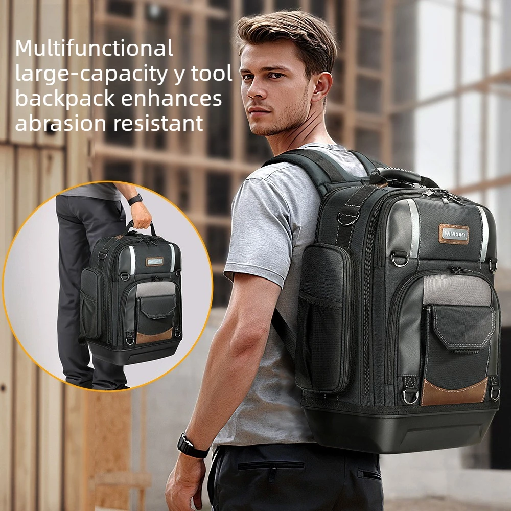 Tool Bag Heavy Duty Backpack Electrician Organizer Large Capacity Backpacks Hardware Durable Multifunctional Thick Tall