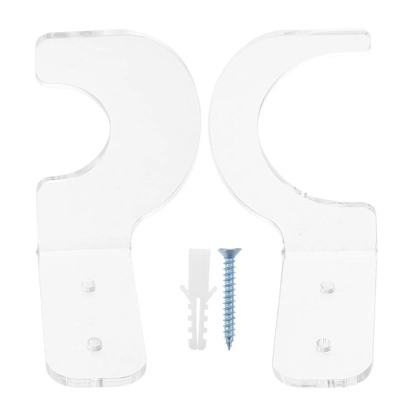 2 Pairs Baseball Bat Stand Display Mount Hockey Stick Rack Case Holder Hanger Souvenir